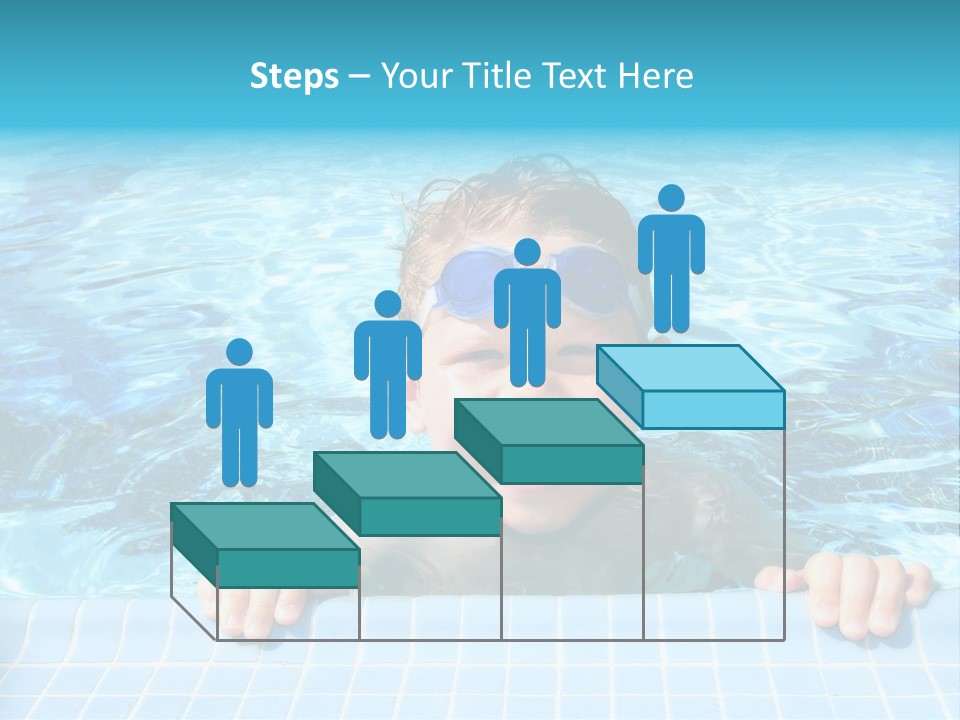 Happy Child In A Sunny Swimming Pool PowerPoint Template