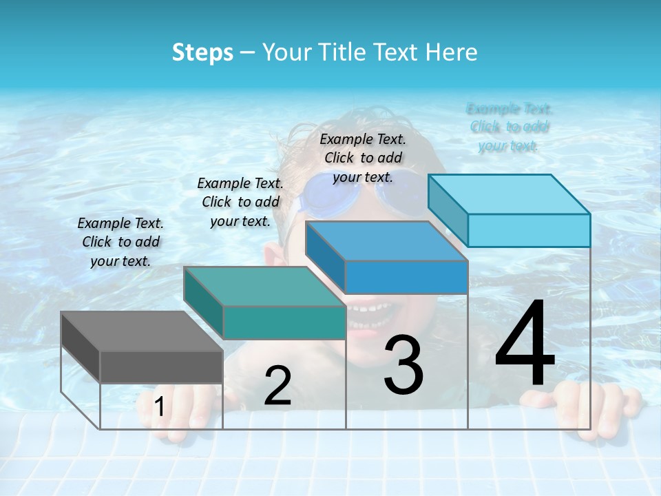 Happy Child In A Sunny Swimming Pool PowerPoint Template