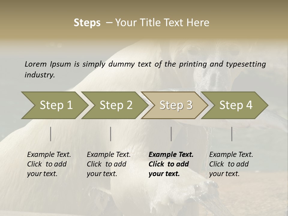 An Adult Female Polar Bear Emerging From The Water With A Fish PowerPoint Template