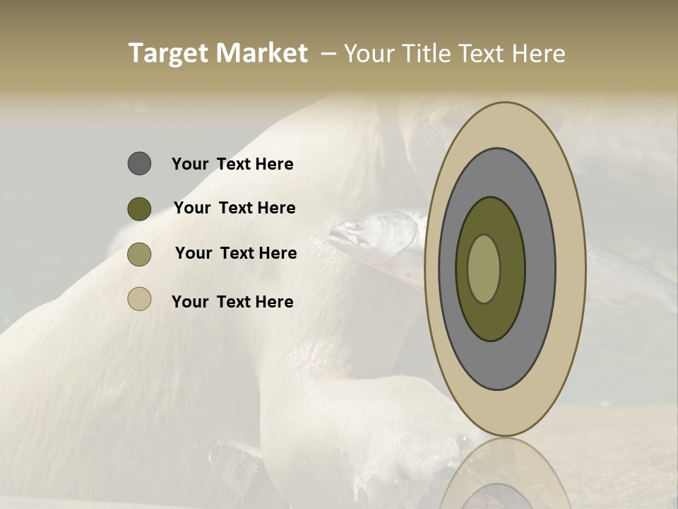 An Adult Female Polar Bear Emerging From The Water With A Fish PowerPoint Template