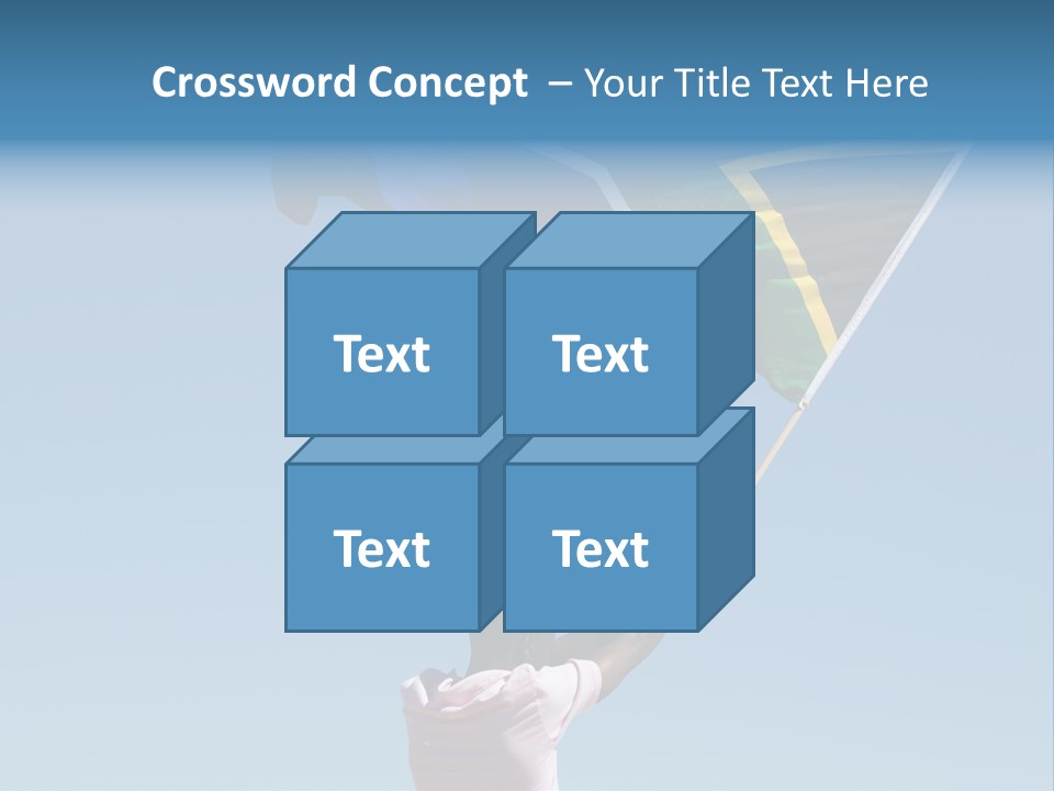 African Man Waving A South African Flag Against Blue Sky PowerPoint Template