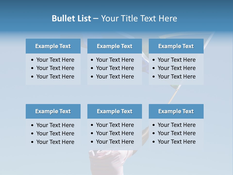 African Man Waving A South African Flag Against Blue Sky PowerPoint Template