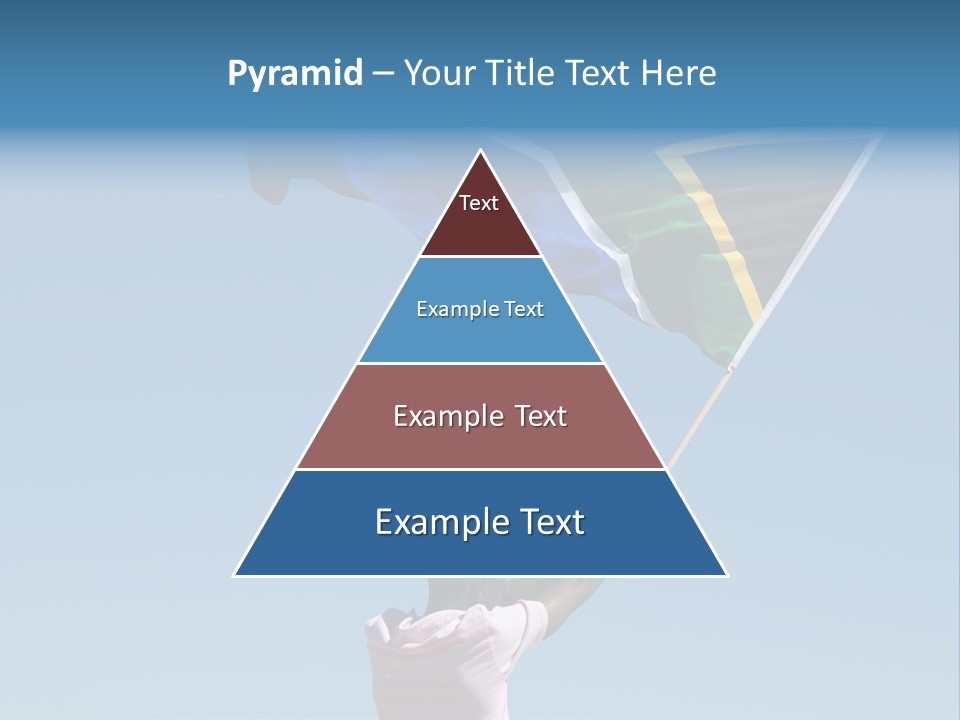 African Man Waving A South African Flag Against Blue Sky PowerPoint Template