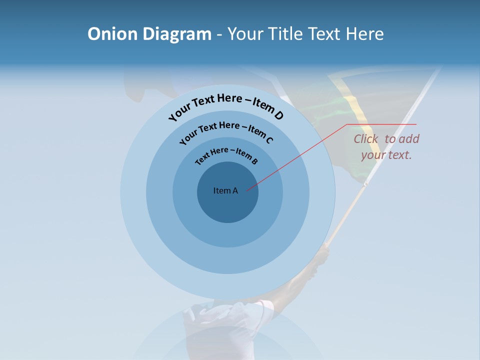 African Man Waving A South African Flag Against Blue Sky PowerPoint Template