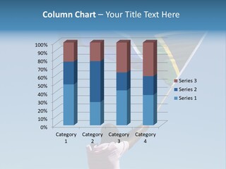 African Man Waving A South African Flag Against Blue Sky PowerPoint Template