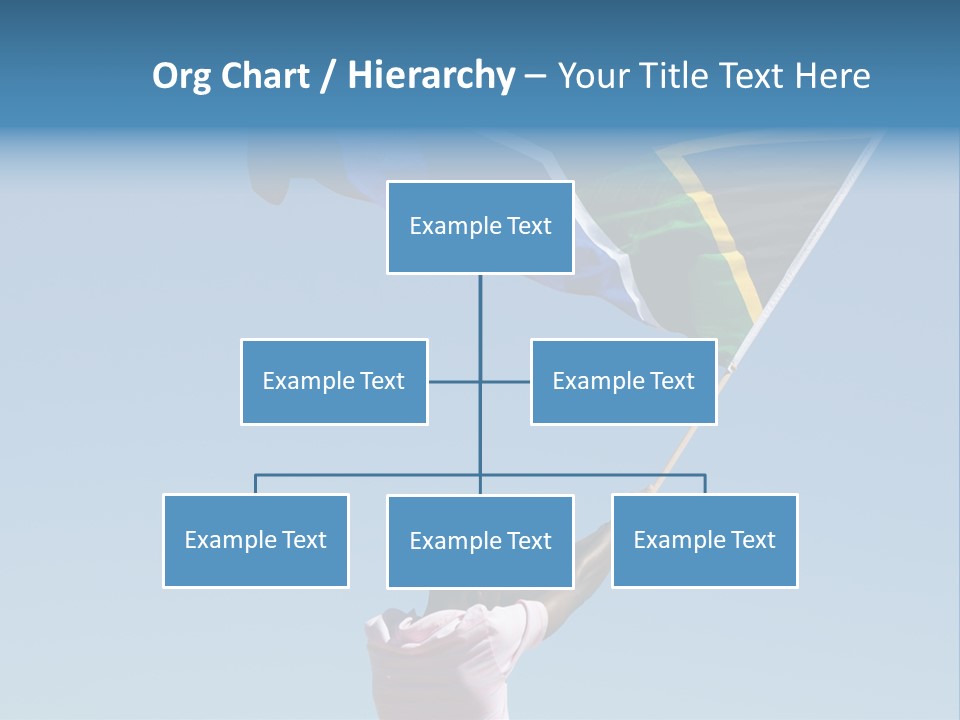 African Man Waving A South African Flag Against Blue Sky PowerPoint Template