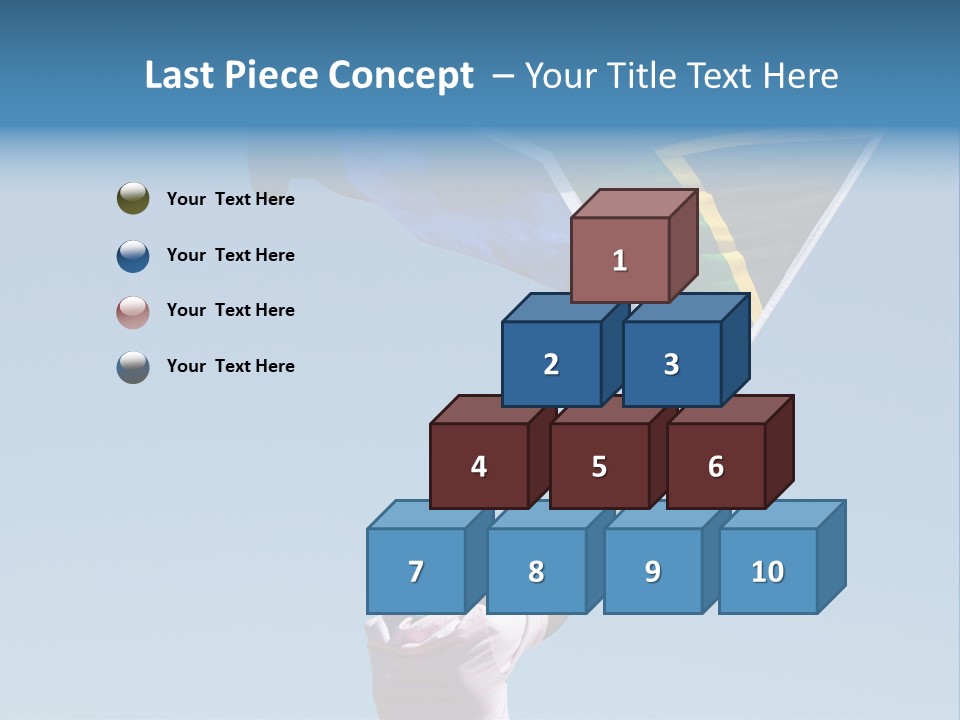 African Man Waving A South African Flag Against Blue Sky PowerPoint Template