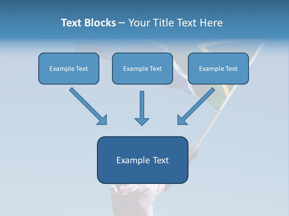African Man Waving A South African Flag Against Blue Sky PowerPoint Template