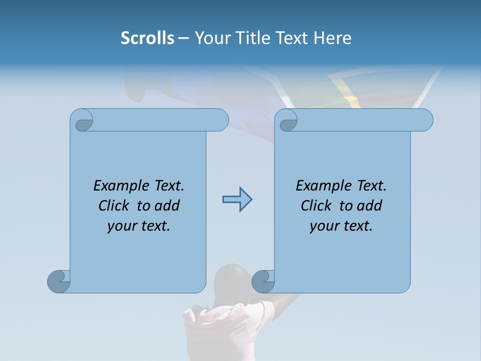African Man Waving A South African Flag Against Blue Sky PowerPoint Template