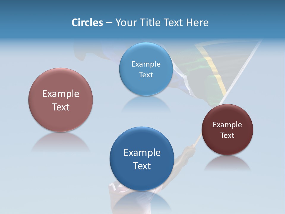 African Man Waving A South African Flag Against Blue Sky PowerPoint Template