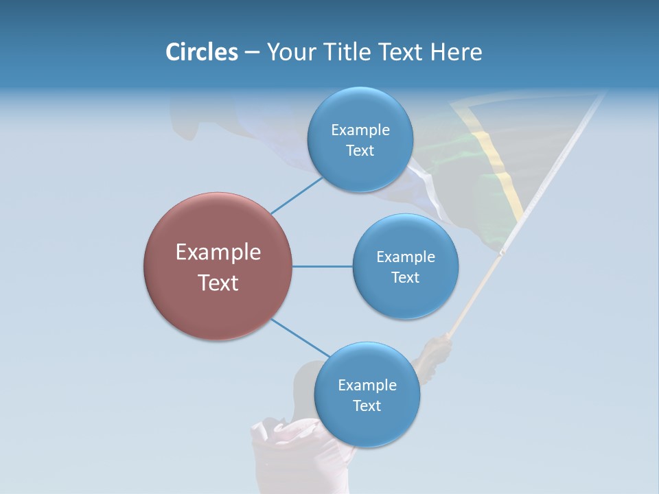 African Man Waving A South African Flag Against Blue Sky PowerPoint Template