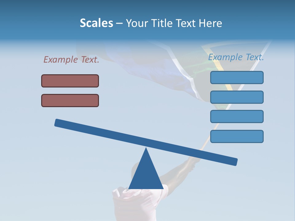 African Man Waving A South African Flag Against Blue Sky PowerPoint Template