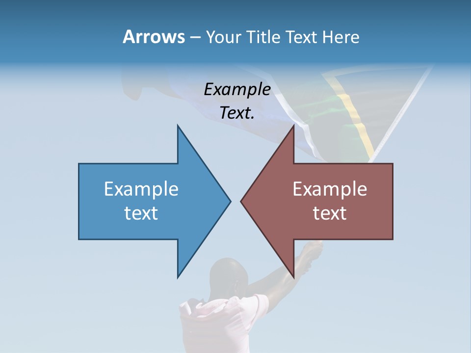 African Man Waving A South African Flag Against Blue Sky PowerPoint Template