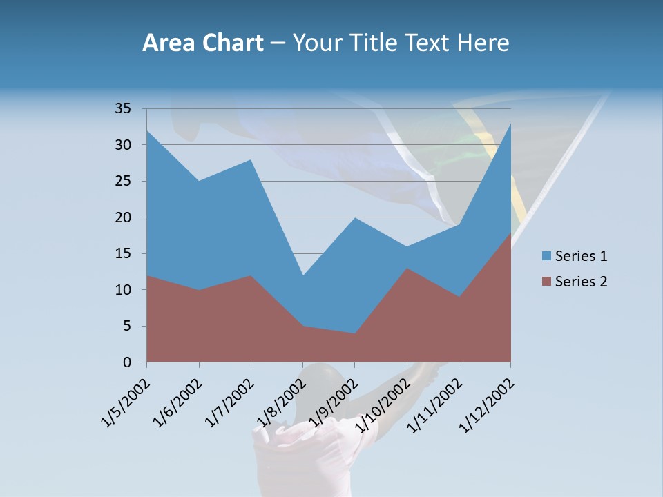 African Man Waving A South African Flag Against Blue Sky PowerPoint Template