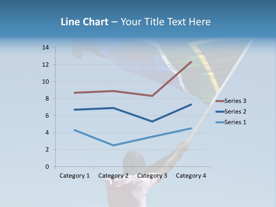 African Man Waving A South African Flag Against Blue Sky PowerPoint Template