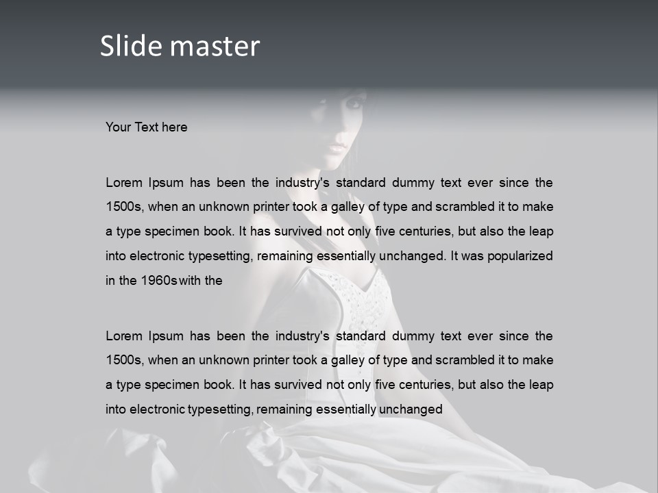 Shot Of A Young Bride Against Grey Background PowerPoint Template