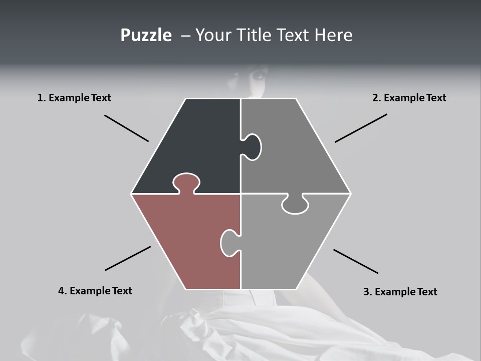 Shot Of A Young Bride Against Grey Background PowerPoint Template