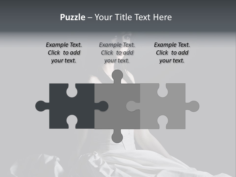 Shot Of A Young Bride Against Grey Background PowerPoint Template