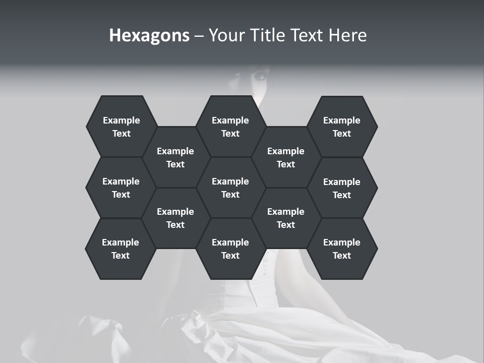 Shot Of A Young Bride Against Grey Background PowerPoint Template