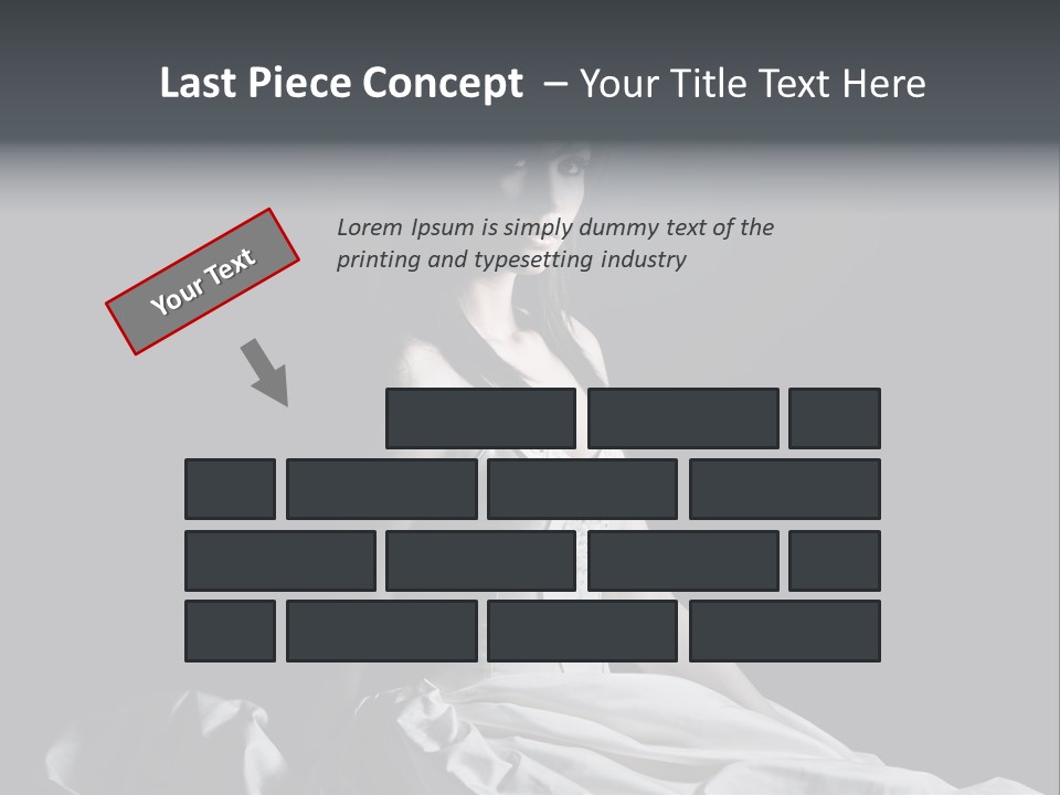 Shot Of A Young Bride Against Grey Background PowerPoint Template