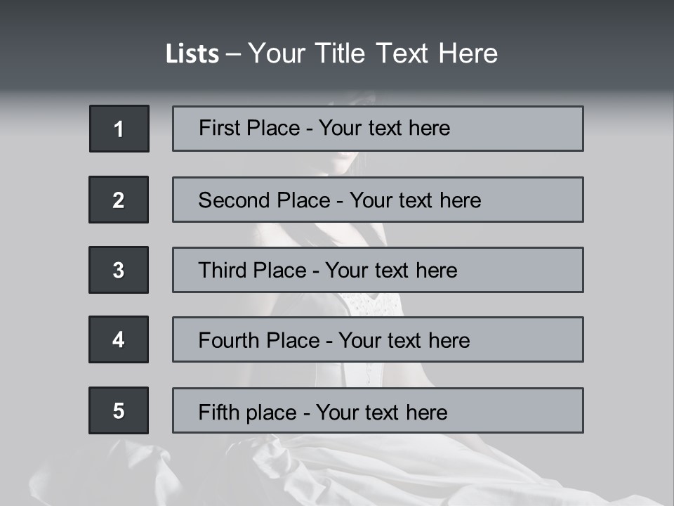 Shot Of A Young Bride Against Grey Background PowerPoint Template