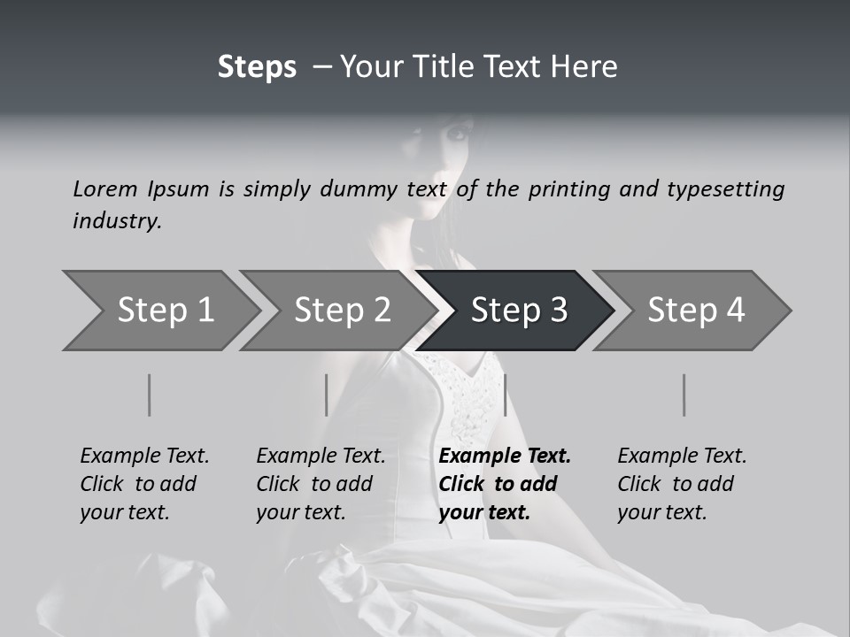 Shot Of A Young Bride Against Grey Background PowerPoint Template