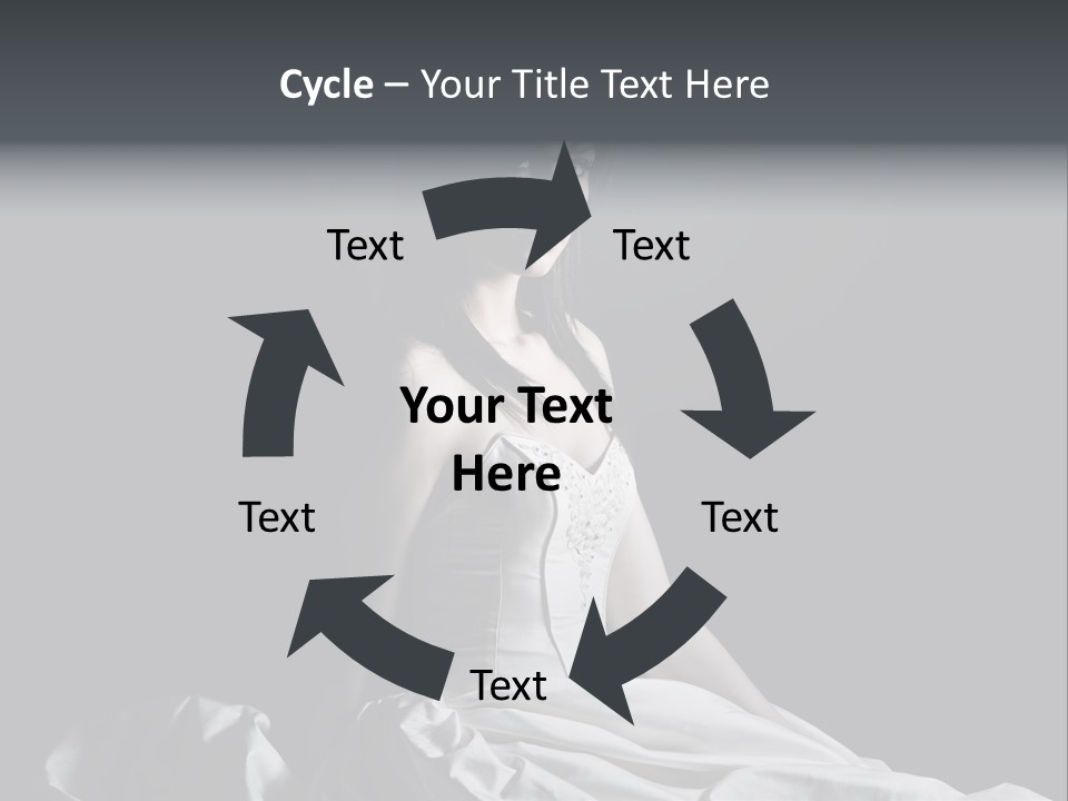 Shot Of A Young Bride Against Grey Background PowerPoint Template