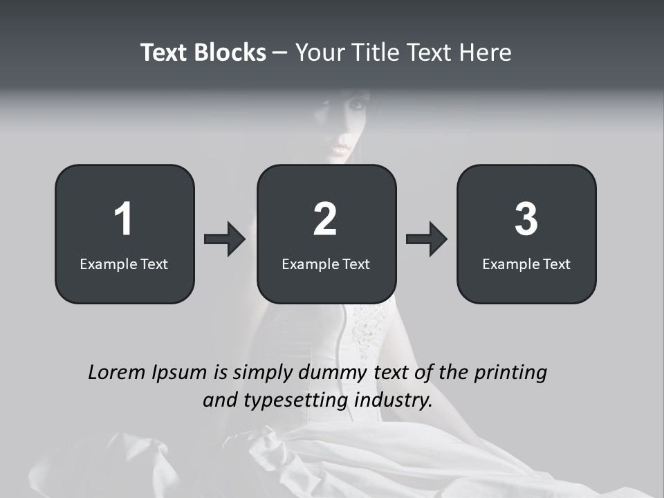 Shot Of A Young Bride Against Grey Background PowerPoint Template