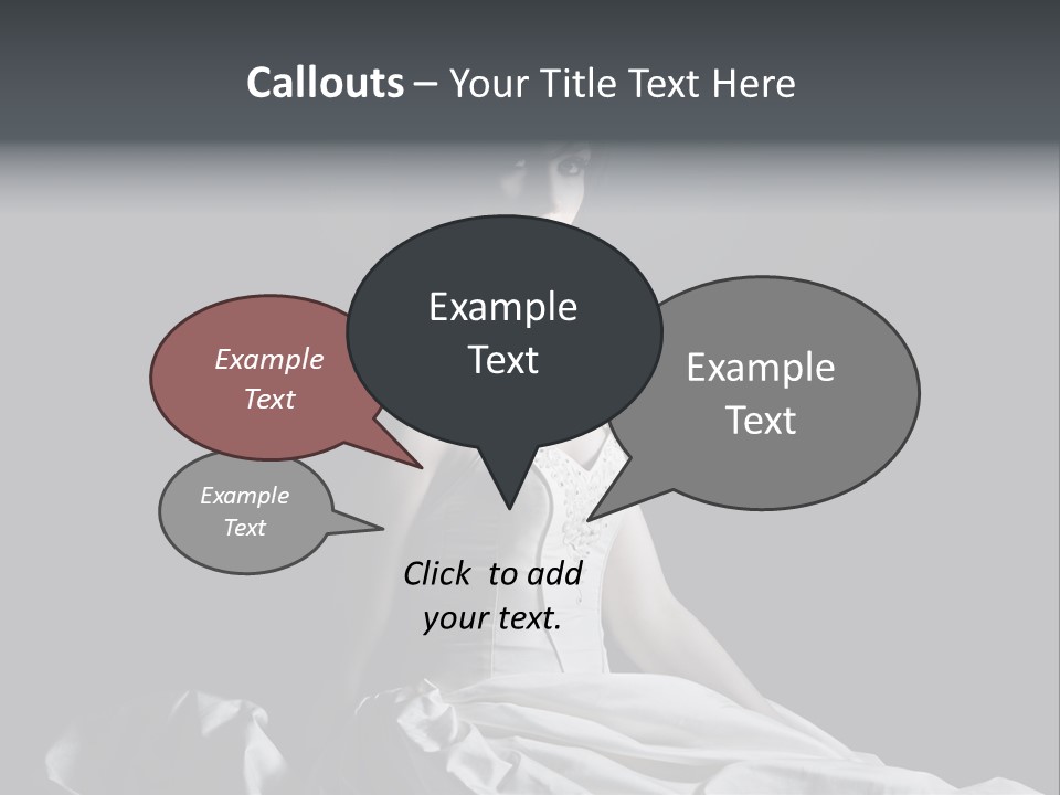 Shot Of A Young Bride Against Grey Background PowerPoint Template