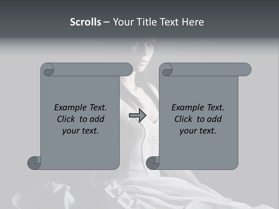 Shot Of A Young Bride Against Grey Background PowerPoint Template