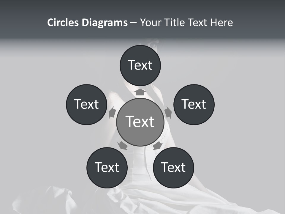 Shot Of A Young Bride Against Grey Background PowerPoint Template