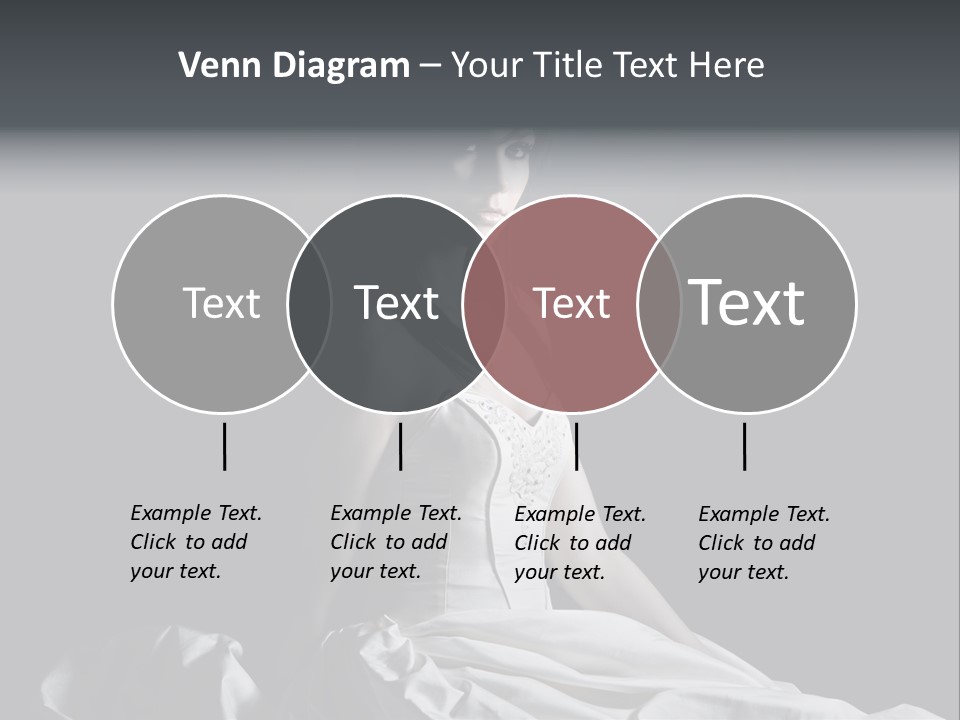 Shot Of A Young Bride Against Grey Background PowerPoint Template