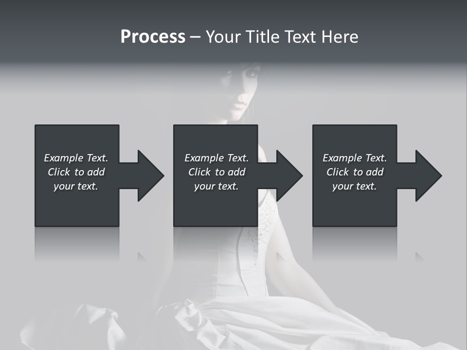 Shot Of A Young Bride Against Grey Background PowerPoint Template