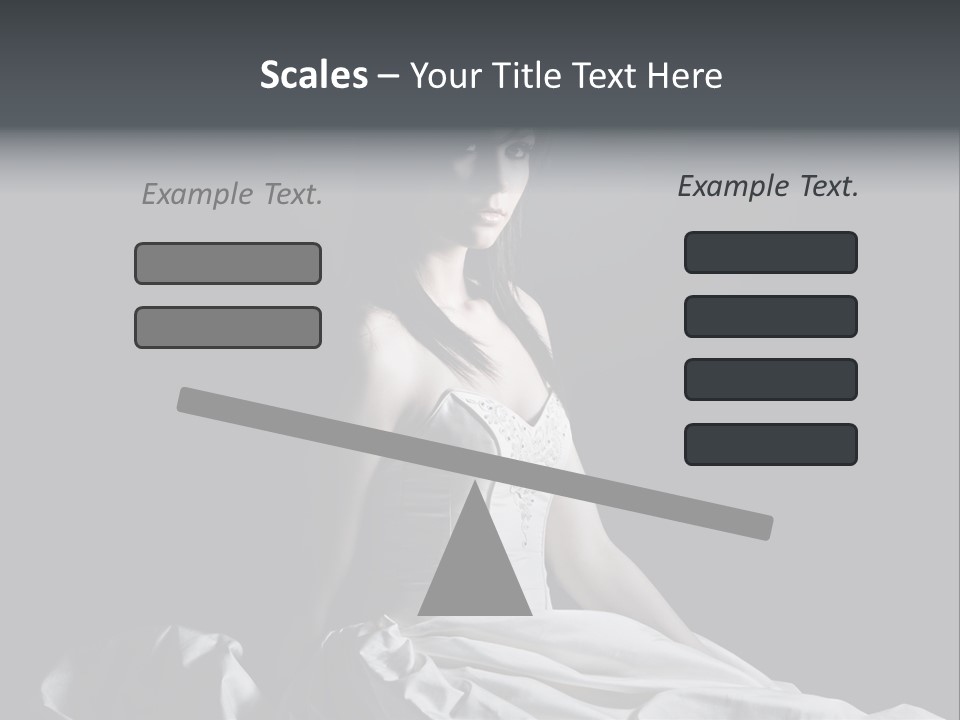 Shot Of A Young Bride Against Grey Background PowerPoint Template