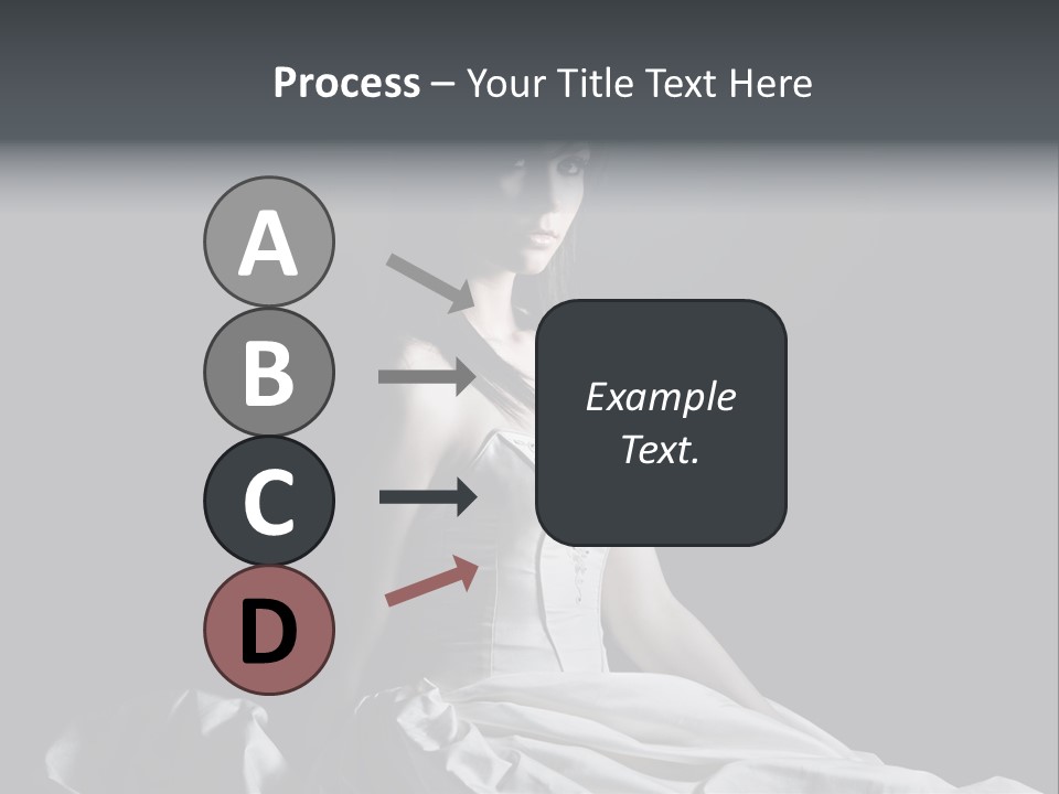Shot Of A Young Bride Against Grey Background PowerPoint Template