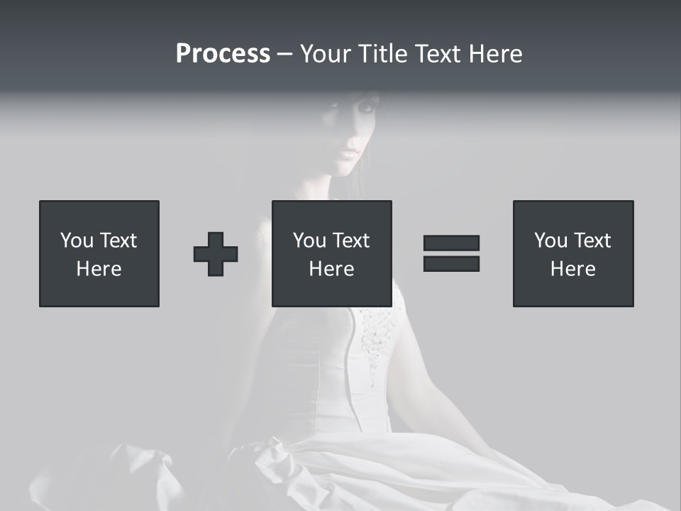 Shot Of A Young Bride Against Grey Background PowerPoint Template