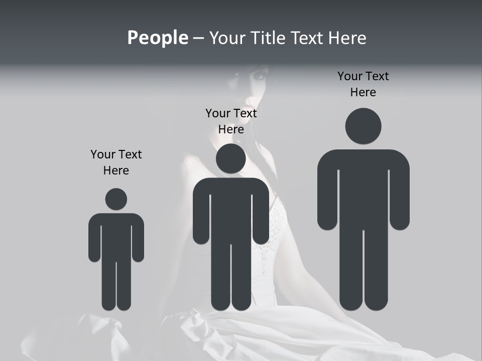 Shot Of A Young Bride Against Grey Background PowerPoint Template