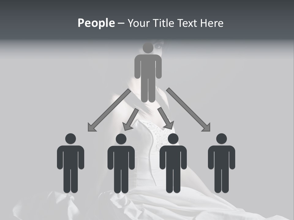 Shot Of A Young Bride Against Grey Background PowerPoint Template