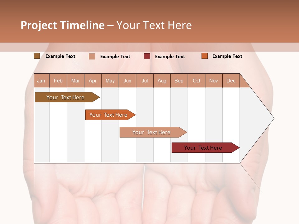 Close-Up, Pregnant Woman Is Stroking Belly On The White Background PowerPoint Template