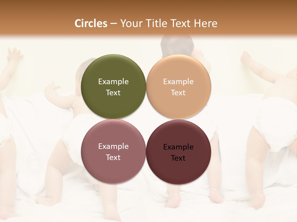 Cute Baby Standing And Playing. PowerPoint Template