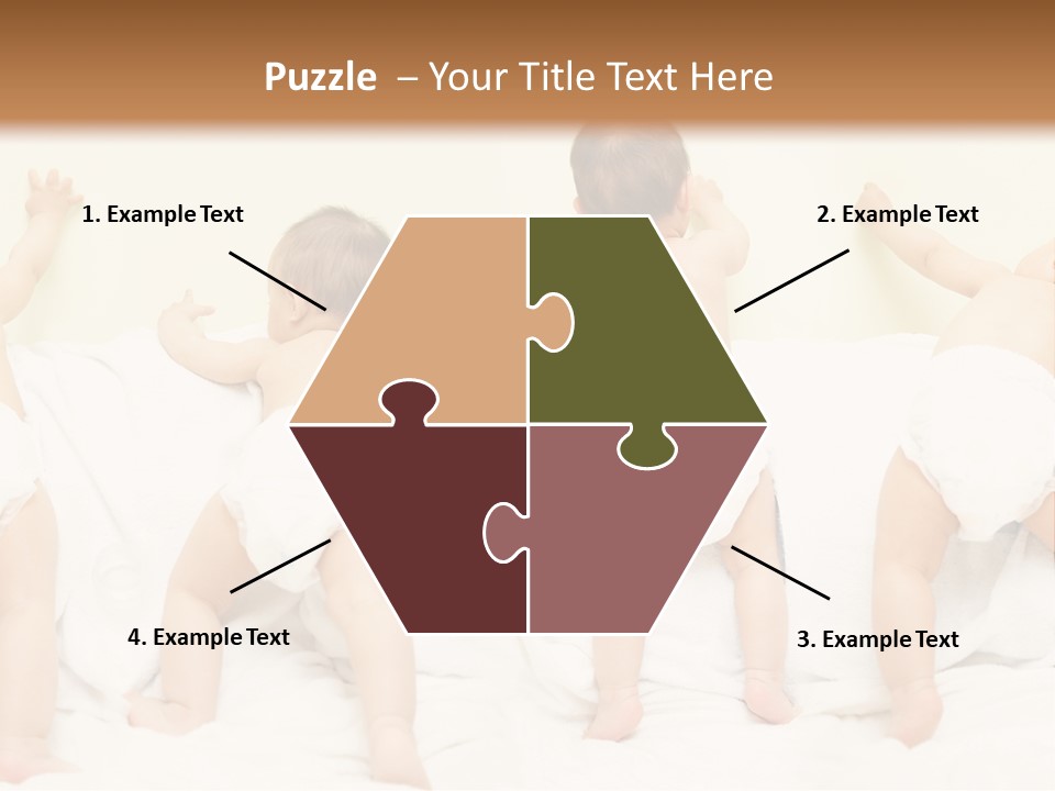 Cute Baby Standing And Playing. PowerPoint Template