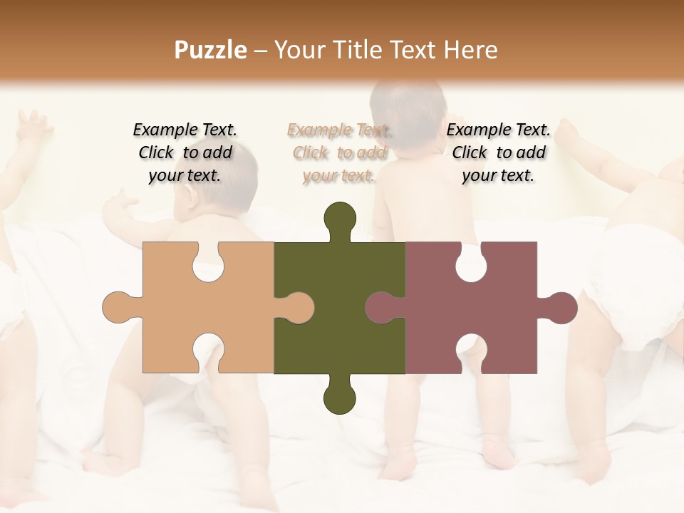 Cute Baby Standing And Playing. PowerPoint Template