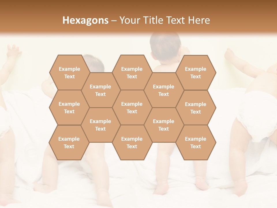 Cute Baby Standing And Playing. PowerPoint Template