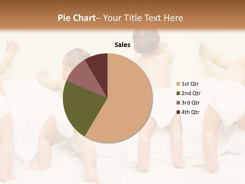 Cute Baby Standing And Playing. PowerPoint Template