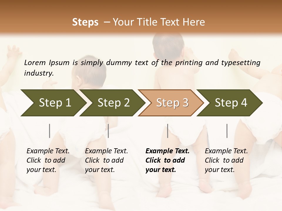 Cute Baby Standing And Playing. PowerPoint Template
