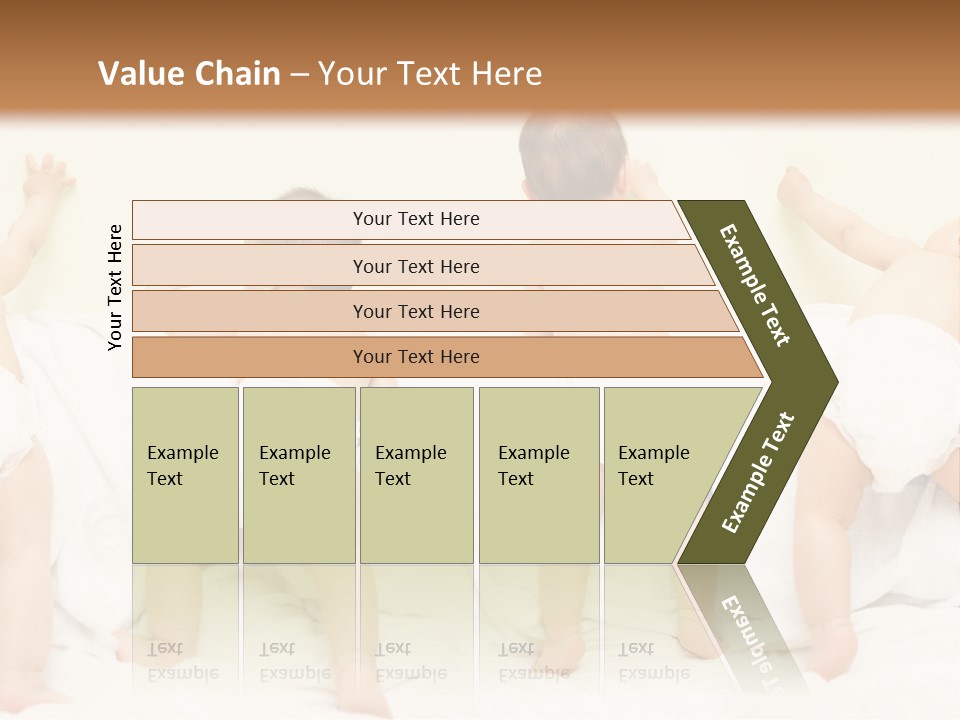 Cute Baby Standing And Playing. PowerPoint Template