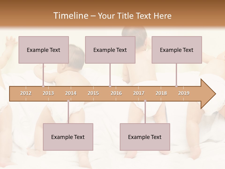 Cute Baby Standing And Playing. PowerPoint Template