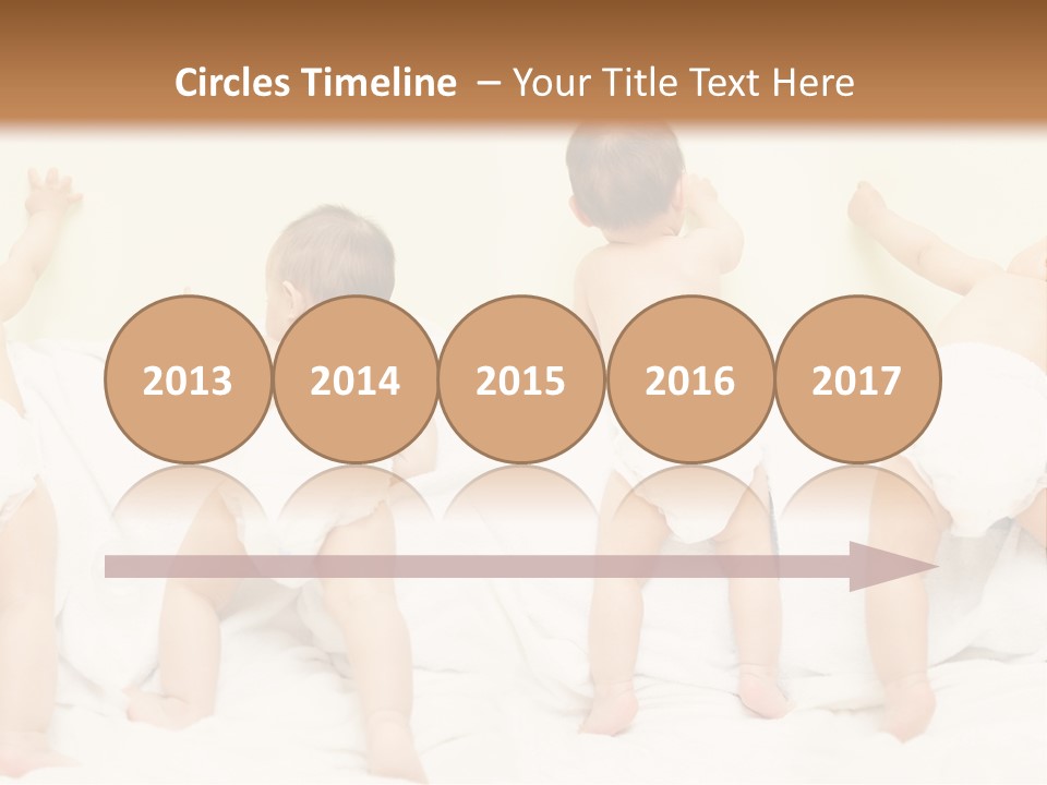 Cute Baby Standing And Playing. PowerPoint Template