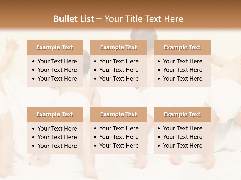 Cute Baby Standing And Playing. PowerPoint Template