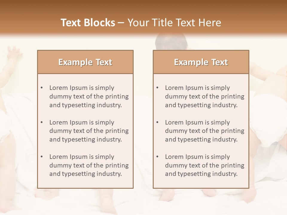 Cute Baby Standing And Playing. PowerPoint Template